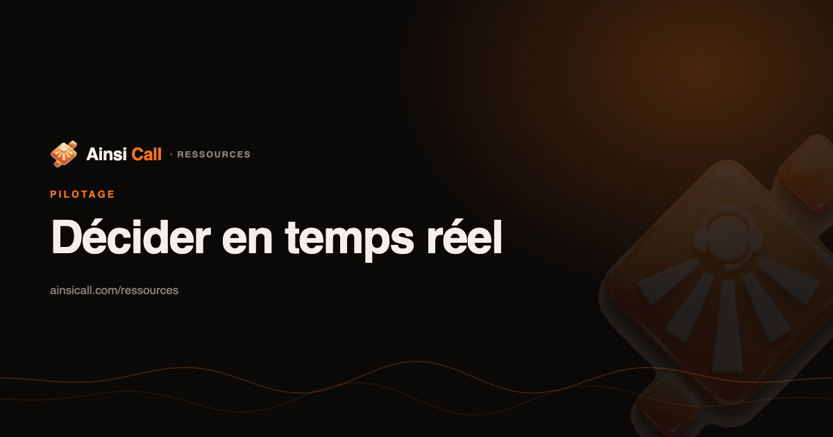 Du reporting au pilotage : décider en temps réel