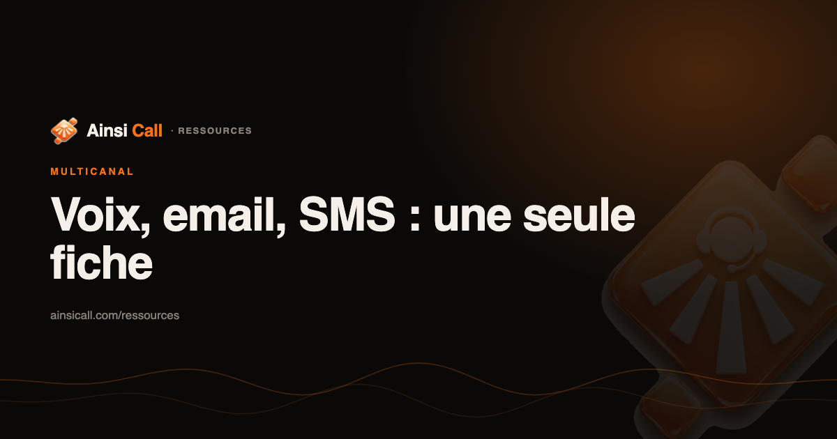 Relier voix, email et SMS sur la même fiche